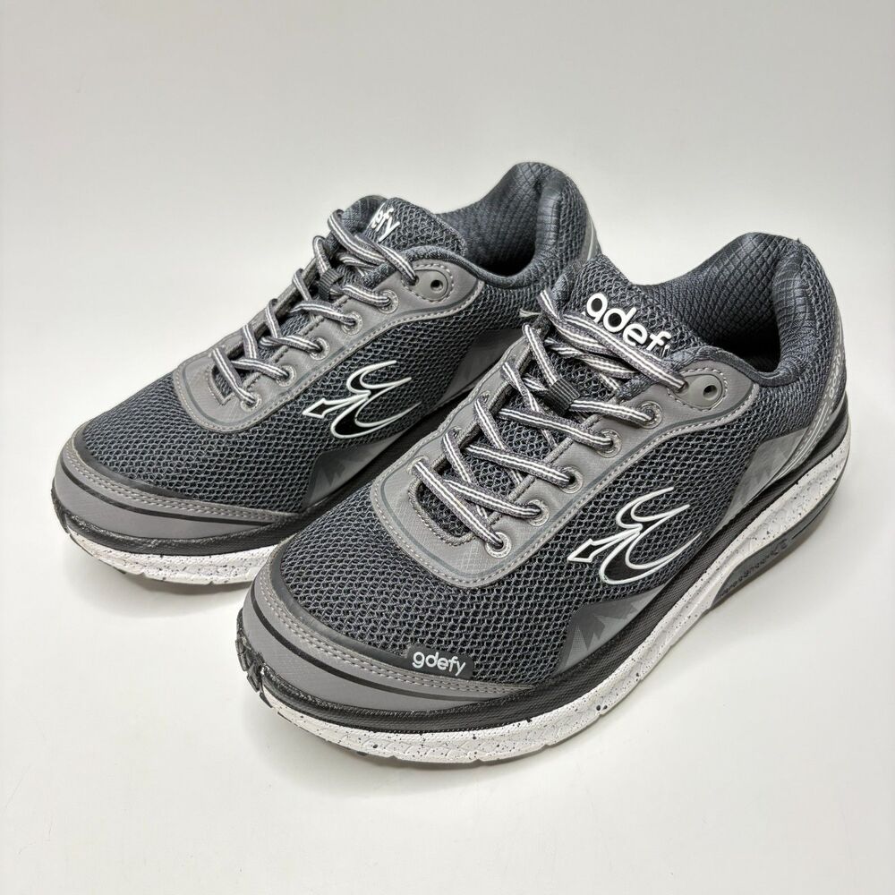 GDEFY Gravity Defyer Gray Black White Workout Walking Sneakers Womens Size 9 - Picture 2 of 9